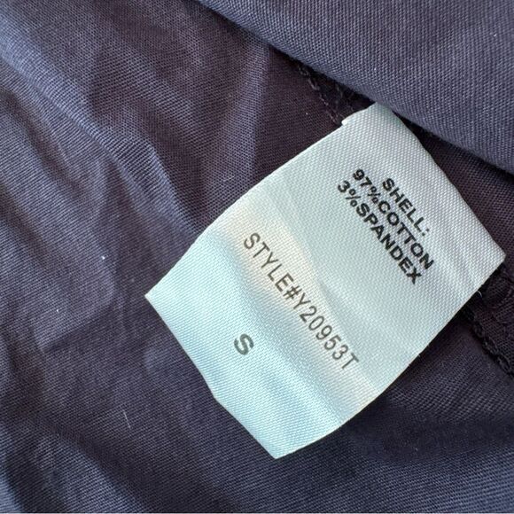 Tuckernuck Pomander Place Easton Poplin Long Sleeve Blouse Navy Small Preppy - Picture 7 of 8